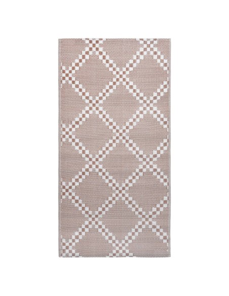 Tapis d'extérieur croisillon marron 160x230cm