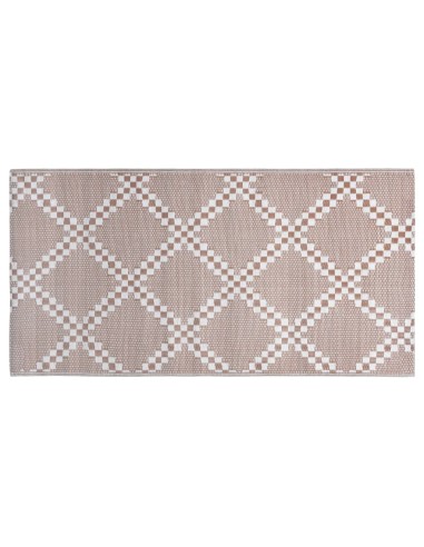 Tapis d'extérieur croisillon marron 160x230cm