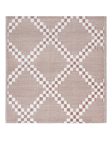 Tapis d'extérieur croisillon marron 160x230cm