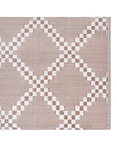 Tapis d'extérieur croisillon marron 160x230cm