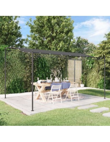 Tonnelle en acier anthracite 4x3m