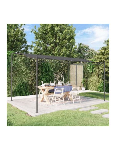 Tonnelle en acier anthracite 4x3m