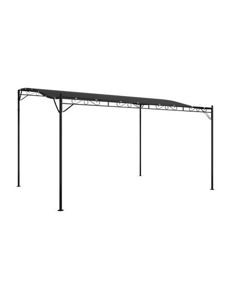 Tonnelle en acier anthracite 4x3m