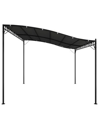 Tonnelle en acier anthracite 4x3m