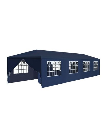 Tonnelle de jardin bleu foncé 3x12m