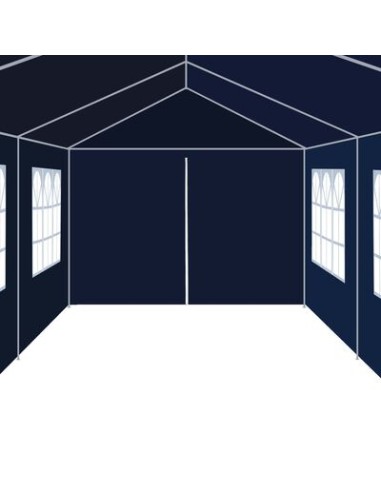 Tonnelle de jardin bleu foncé 3x12m