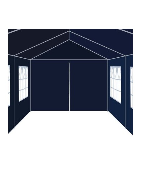 Tonnelle de jardin bleu foncé 3x12m