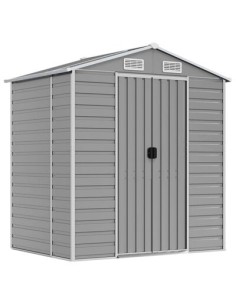 Abri de jardin gris - 191x130x198 cm