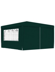 Tente de réception et parois latérales verte 4x4m