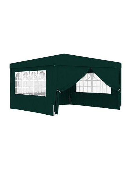 Tente de réception et parois latérales verte 4x4m
