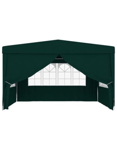 Tente de réception et parois latérales verte 4x4m