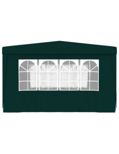 Tente de réception et parois latérales verte 4x4m