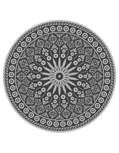 Tapis d'extérieur rond à motif 170cm 2