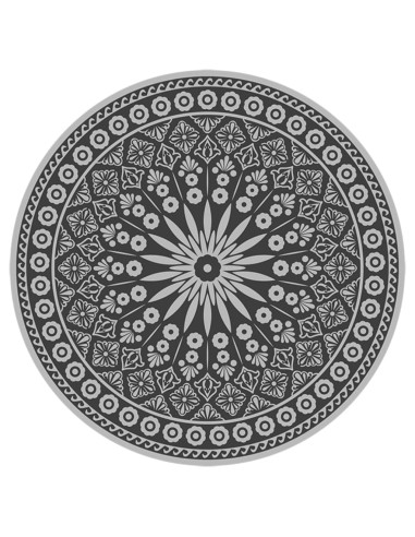 Tapis d'extérieur rond à motif 170cm