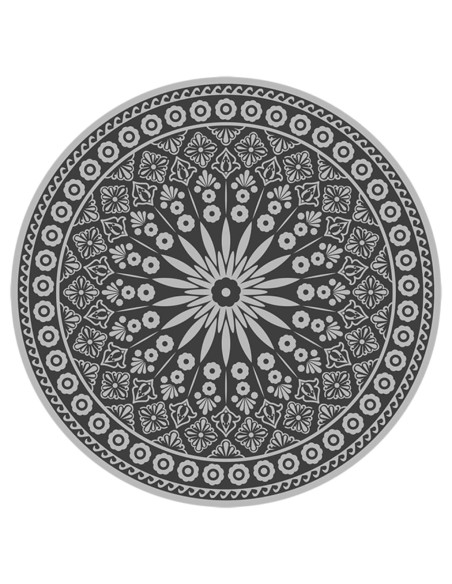 Tapis d'extérieur rond à motif 170cm