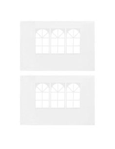 Paroi blanche avec fenêtre - 2 pcs