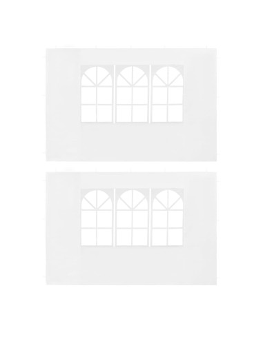 Paroi blanche avec fenêtre - 2 pcs