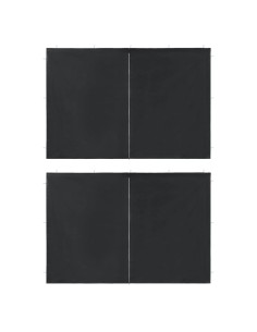 Paroi anthracite fermeture éclair - 2pcs