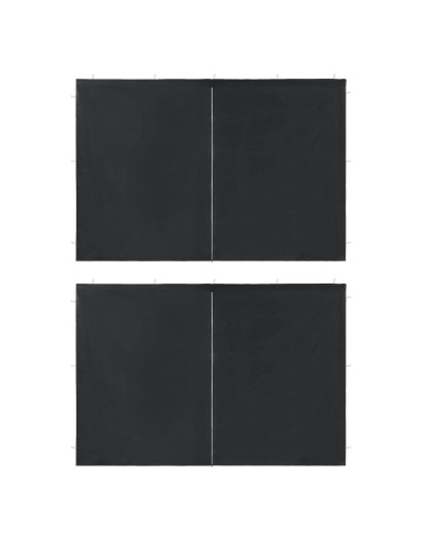 Paroi anthracite fermeture éclair - 2pcs