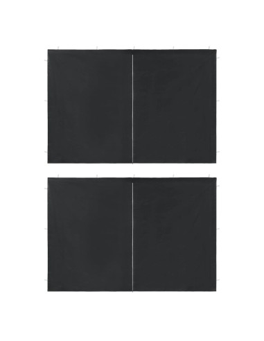 Paroi anthracite fermeture éclair - 2pcs