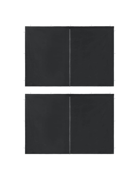 Paroi anthracite fermeture éclair - 2pcs