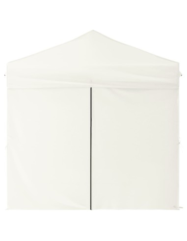 Tente de réception pliable avec parois crème 2x2m