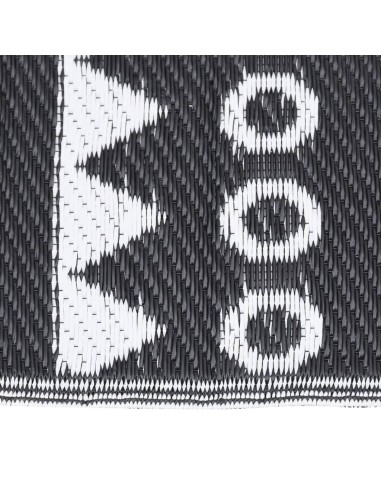 Tapis d'extérieur géométrique noir et blanc...