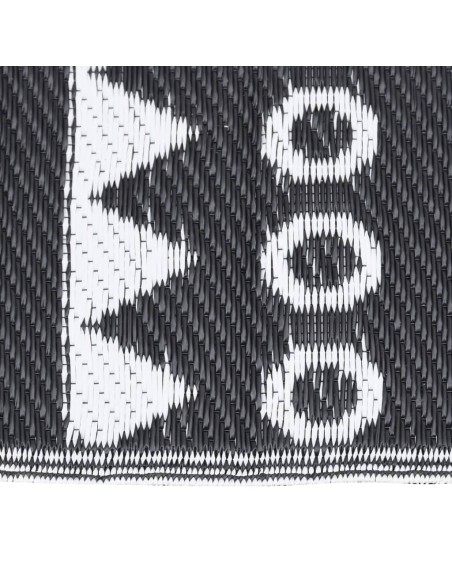 Tapis d'extérieur géométrique noir et blanc 160x230cm