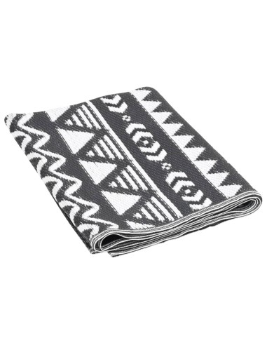 Tapis d'extérieur géométrique noir et blanc...