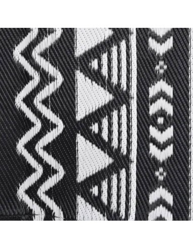 Tapis d'extérieur géométrique noir et blanc...