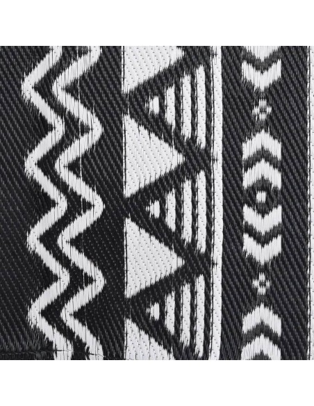 Tapis d'extérieur géométrique noir et blanc 160x230cm