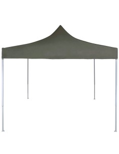 Tente réception pliable en acier anthracite 2x2m 2