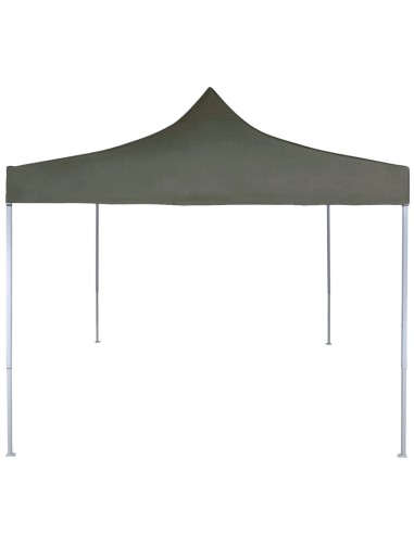 Tente réception pliable en acier anthracite 2x2m