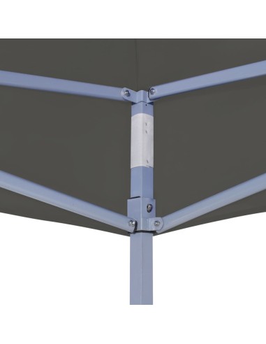 Tente réception pliable en acier anthracite 2x2m