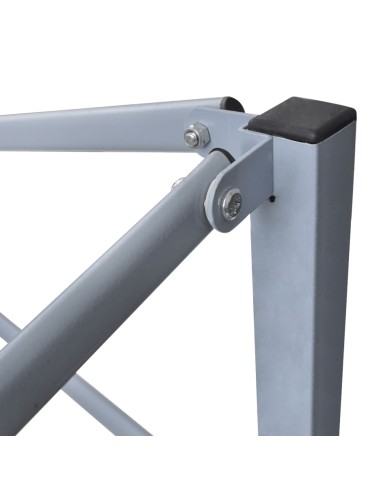 Tente réception pliable en acier anthracite 2x2m