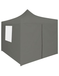 Tente de réception anthracite avec 4 parois 3x3m 2