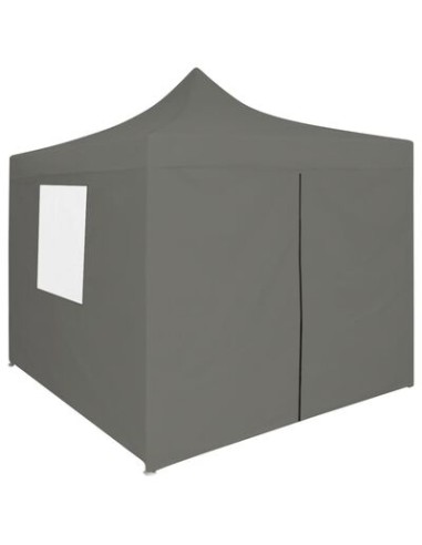 Tente de réception anthracite avec 4 parois 3x3m