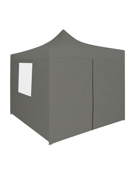 Tente de réception anthracite avec 4 parois 3x3m