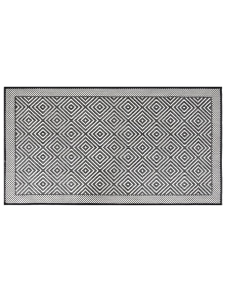 Tapis d'extérieur illusion gris et blanc 80x150cm
