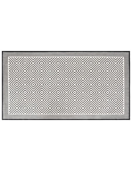 Tapis d'extérieur illusion gris et blanc 80x150cm