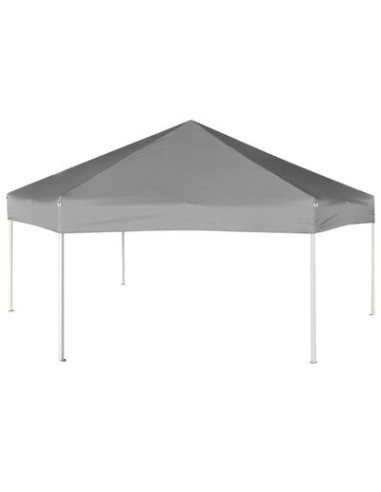 Chapiteau hexagonal gris avec 6 parois...