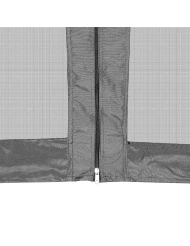 Chapiteau hexagonal gris avec 6 parois...