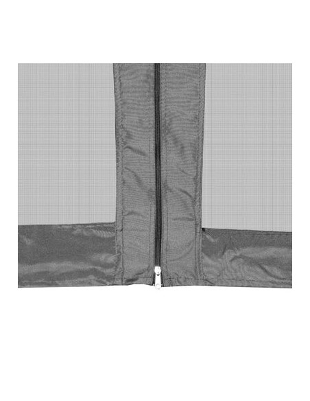 Chapiteau hexagonal gris avec 6 parois latérales 3,6x3,1m