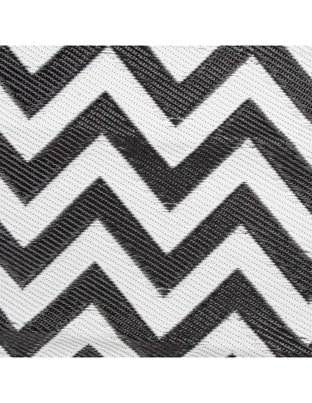 Tapis d'extérieur vague noir et blanc 2x1,8m