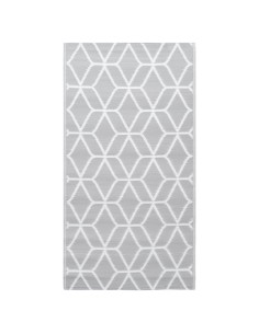 Tapis d'extérieur hexagone gris clair 120x180cm