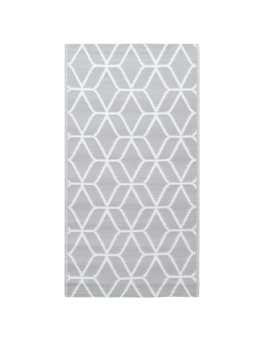 Tapis d'extérieur hexagone gris clair 120x180cm