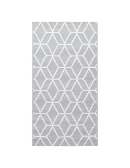 Tapis d'extérieur hexagone gris clair 120x180cm
