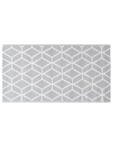 Tapis d'extérieur hexagone gris clair 120x180cm