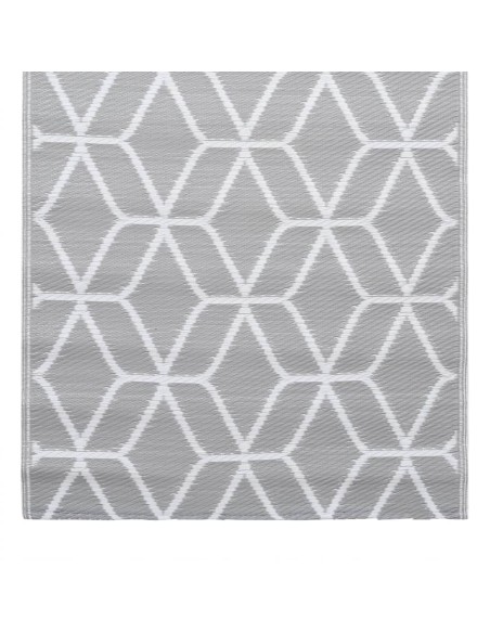 Tapis d'extérieur hexagone gris clair 120x180cm
