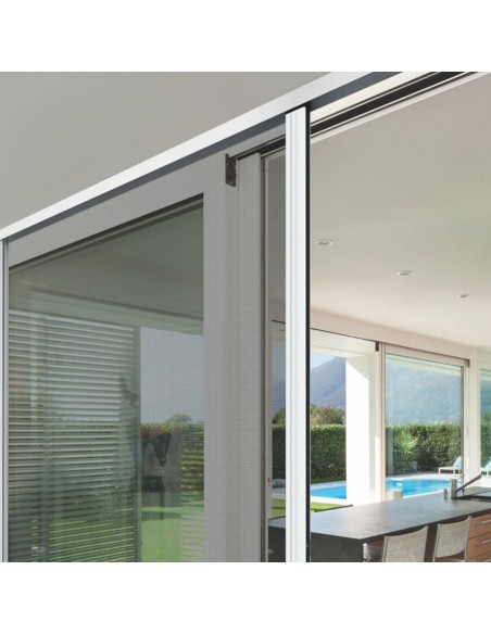 Moustiquaire enroulable latérale 2 vantaux blanche